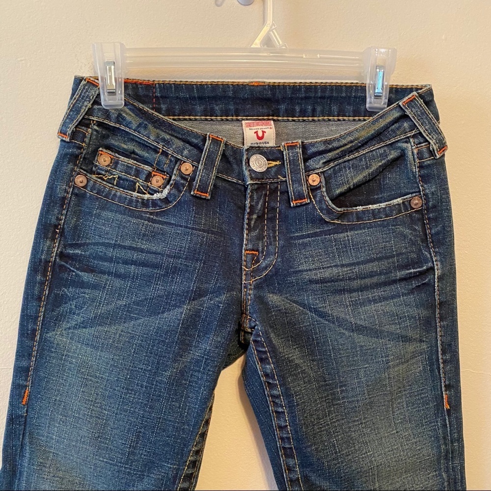 TRUE RELIGION Straight Leg Cropped Denim Capris Size 27 - Picture 9 of 9